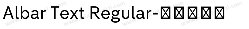 Albar Text Regular字体转换